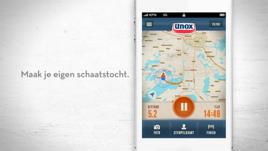 Floris van der Veen | Unox Schaatsapp motion graphics