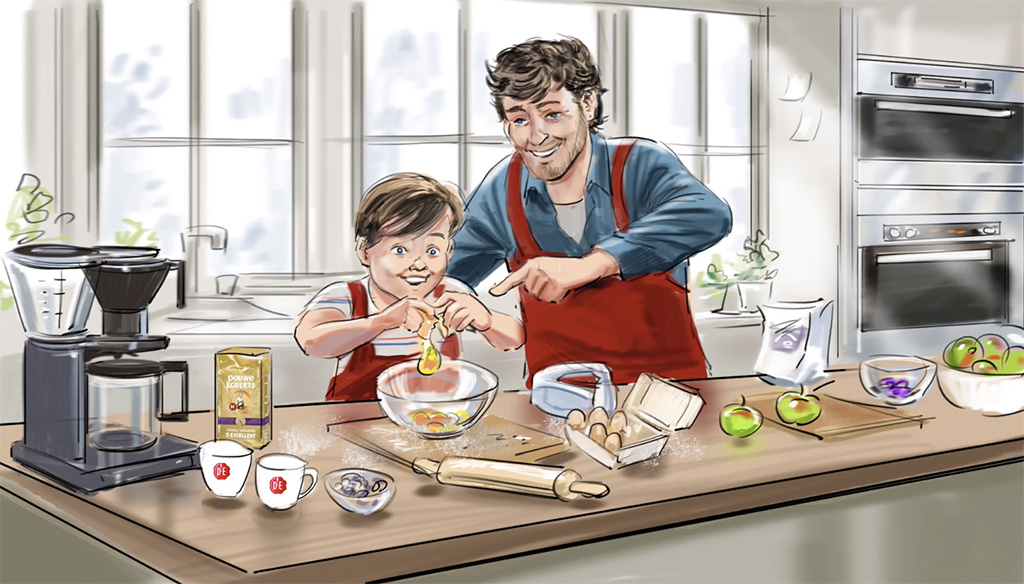 Jan Blom | Douwe Egberts moving storyboard